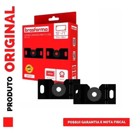 Suporte Tv Fixo Led Lcd 28 32 40 42 43 50 55 60 71 Polegadas
