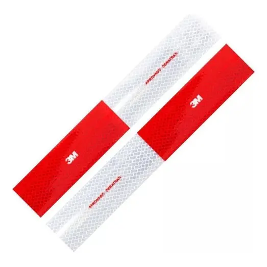 Kit 12 Faixa Refletiva Marca 3M Onibus Caminhao Reboque Van Microonibus Carreta 30x5cm