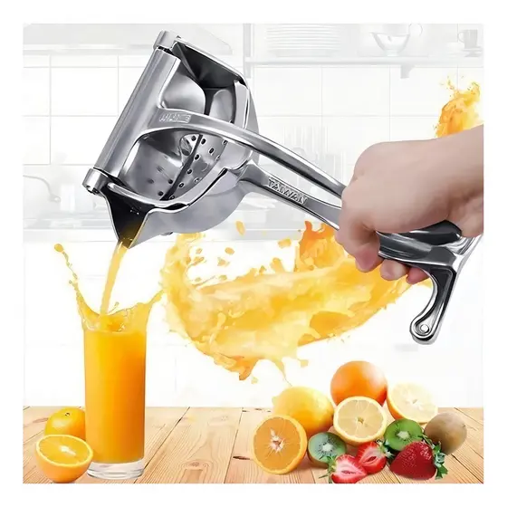 Espremedor Manual De Laranja E Limão Grande Alumínio Fundido Forte