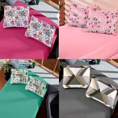 Jogo de Lençol Malha Casal Queen 3 Peças Estampado Feminino Ou Masculino Várias Cores Luxo Macio