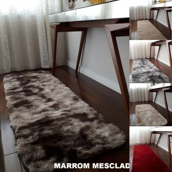 Passadeira Sala Quarto Pelos Altos 1x0,55 Cores varias
