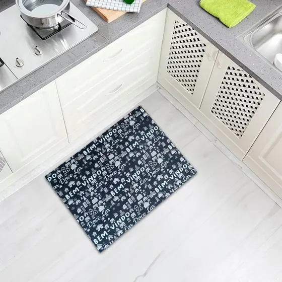 Tapetinho Para Cozinha 50cm x 70cm Estampado Confortável Diversas Cores Antiderrapante