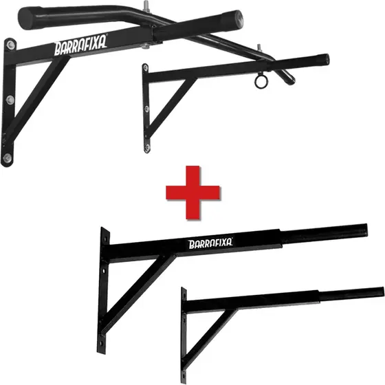 Barra Fixa Pull-up Chin-up Tríceps + Paralela Dip De Parede