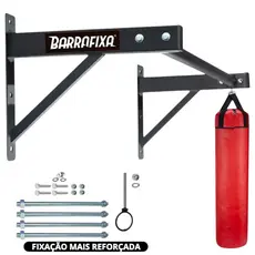 Barra Fixa De Parede Para Treinar Musculação Pull-up Chin-up Fixação Reforçada
