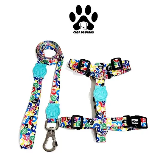 Coleira para Cachorro: Kit Peitoral + Guia modelo H - Conecta - Tamanho M