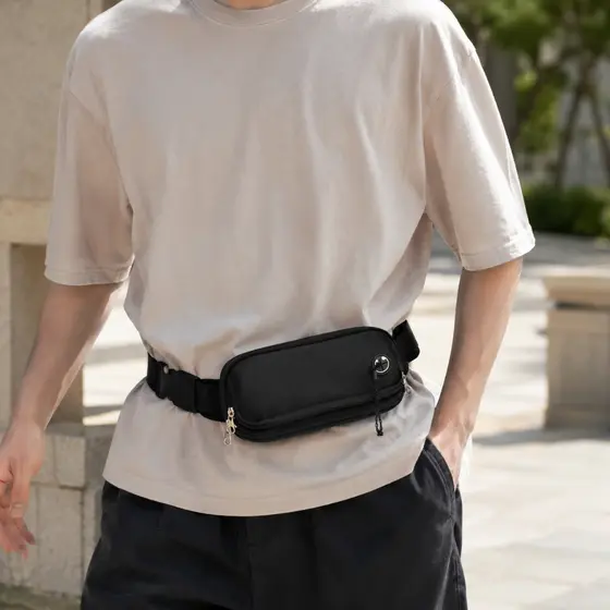 Pochete esportiva à prova d'água para atividades, bolsa de cintura para corrida armazenamento multicamadas