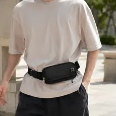 Pochete esportiva à prova d'água para atividades, bolsa de cintura para corrida armazenamento multicamadas
