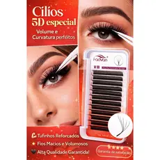 Estojo de Cílios Fadvan 5D W Curvatura M Volume Brasileiro Egípcio Fox Eyes