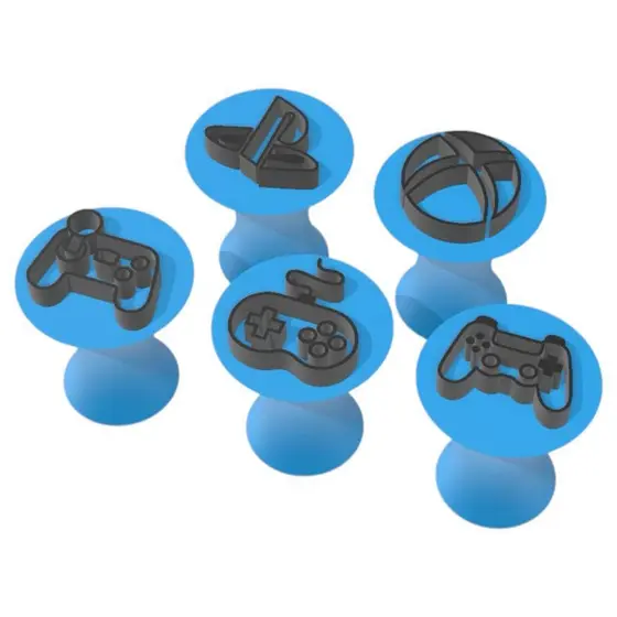 Kit 5 Carimbo Marcador Brigadeiro Video Game Jogo Playstation Xbox