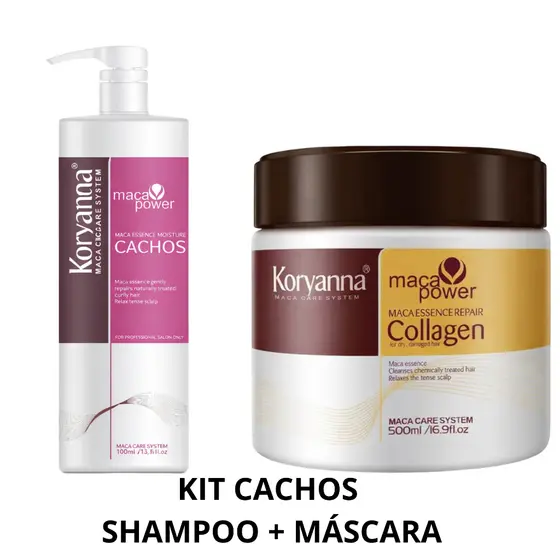 KIT ATIVADOR DE CACHOS KORYANNA+MÁSCARA ENVIO IMEDIATO ORIGINAL KORYANNA. FRETE GRATIS
