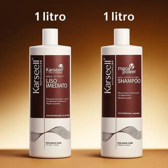 Kit Progressiva K 1L Shampoo + Gloss Alisamento Liso Imediato Redução de Volume Original