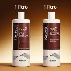 Kit Progressiva K 1L Shampoo + Gloss Alisamento Liso Imediato Redução de Volume Original