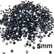 Strass Hotfix Termocolante 5mm Preto 500 Unidades