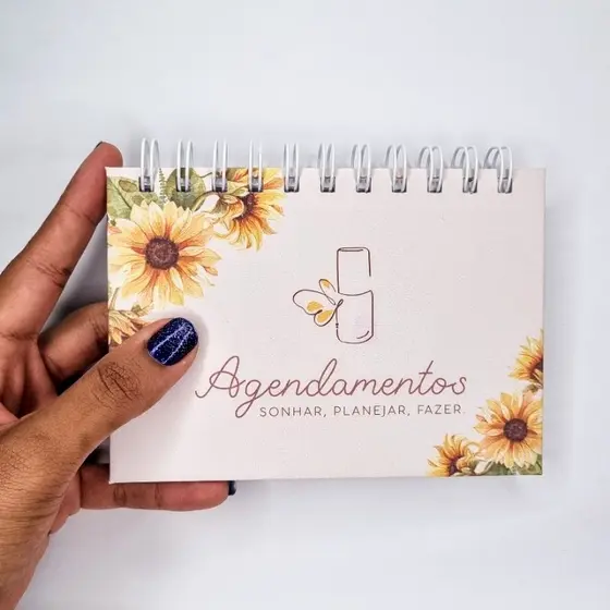 MINI AGENDA de clientes 2026, 10x15cm, bloquinho agendamento, 100 folhas