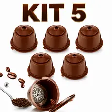 1/3/5 Pcs Cápsula Café Reutilizável Dolce Gusto Recarregável Promoção