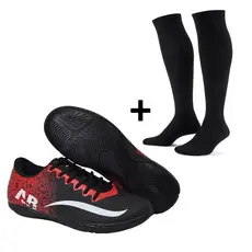 Combo Chuteira E Meião Futsal Futebol de salão quadra Original Confortável Leve Resistente Costurada Envio Rápido Oferta