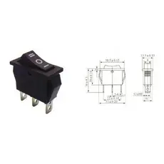 5 Peças - Chave Gangorra 3 Posições Kcd3-103 3t 20a Preta