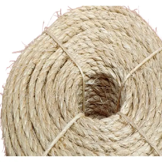 Corda de Sisal 5mm 30m Cor Natural para Artesanatos e Arranhadores