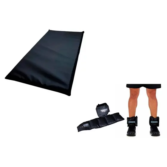 Kit Ginastica Colchonete E Tornozeleira 3kg