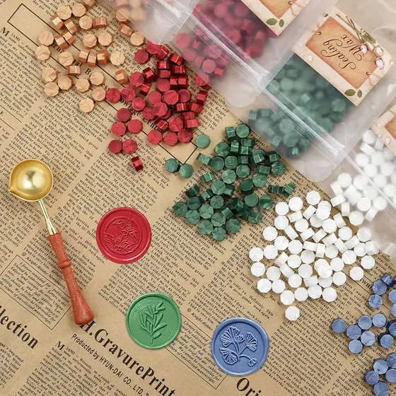 Cera para lacre Pacote com 100 unidades - Para Sinetes, cartas carimbo Vintage Lacre de cera