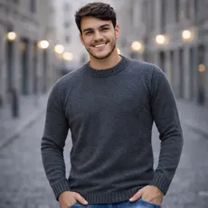 Sueter Masculino Inverno Manga Longa Blusa Masculina De Frio Trico