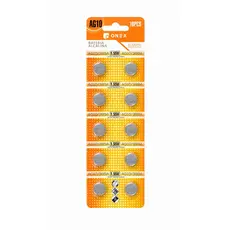 Bateria Alcalina AG10 / 389A – Cartela com 10 Unidades
