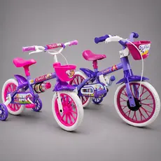 Bicicleta Bicicletinha Infantil Menina Menininha Aro 12 Violet - Nathor