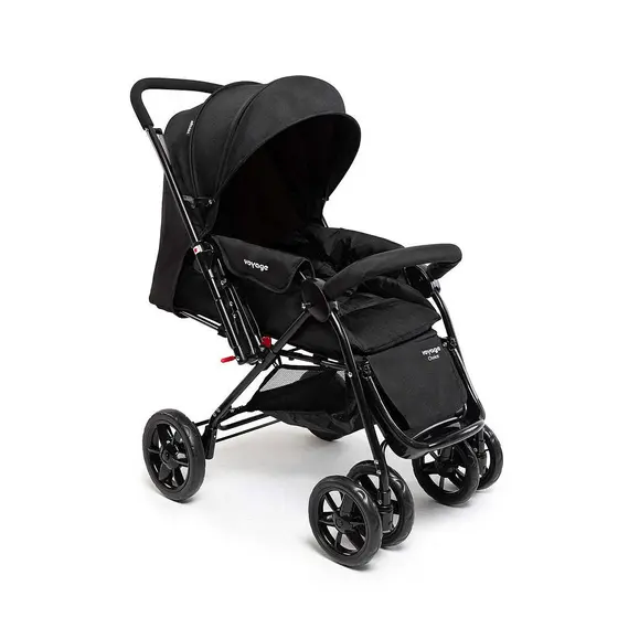 Carrinho De Bebê Choice Passeio Reversível e Retrátil Preto - Voyage