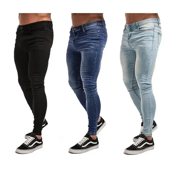 Kit 3 Calças Jeans Masculina Skinny Premium Lycra Elastano