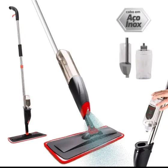 Mop Spray Esfregão Rodo Mágico Limpeza com Refil Microfibra