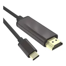 LANÇAMENTO CABO DEX CONVERSOR ADAPTADOR DE USB-C ( TIPO-C TYPE-C ) MACHO PARA HDMI MACHO HD UHD ULTRA HD 4K 2K FULL HD 1.8 METROS COMPATÍVEL COM MAC MACBOOK AIR ULTRABOOK