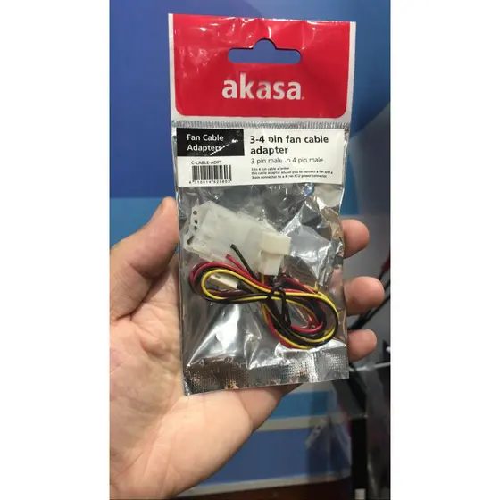 CABLE ADAPTER 3-4 PIN FAN Adaptador Fan Cooler Ventilador Microventilador 3 Pinos para Fonte ATX PSU Fonte