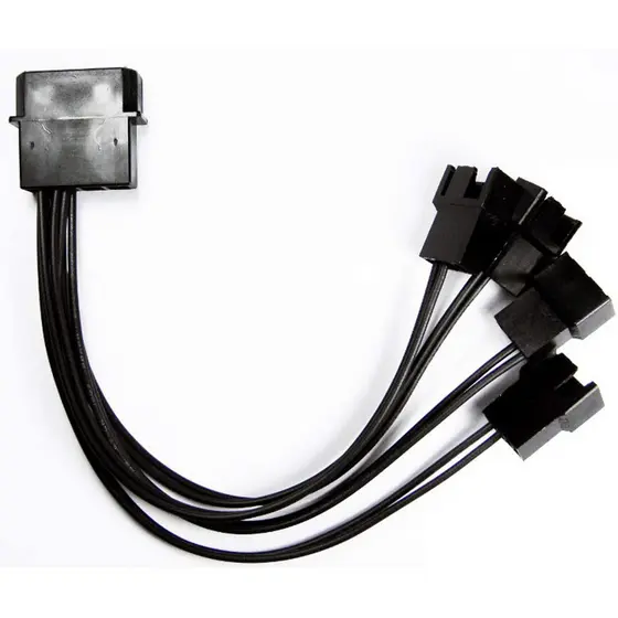 CABO ADAPTADOR MOLEX IDE MULTI FAN PARA 4 COOLERS 12V VENTILADOR VENTUINHA PARA 3 OU 4 VIAS DE CONECTOR