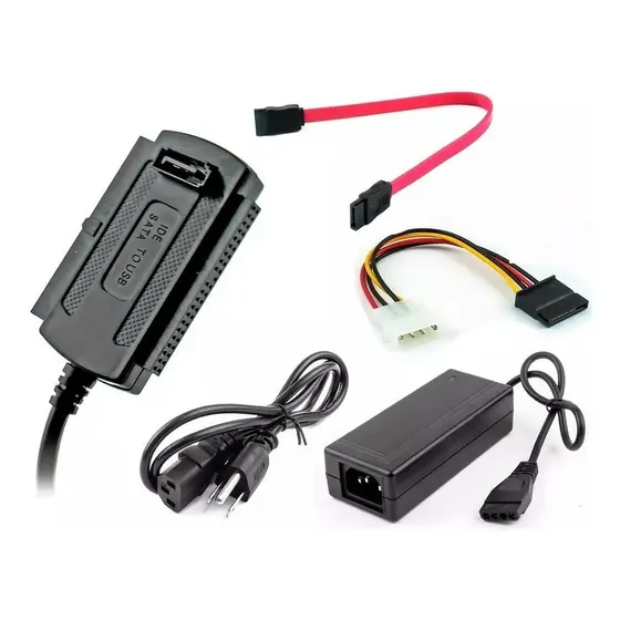 CABO USB 2.0 HD ADAPTADOR FONTE 3 EM 1 CONVERSOR P/ IDE STA