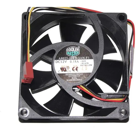 A8025-30RB-3AN-F Cooler Fan Gabinete 80x80x25mm Rifle Bearing 12v 0.30A 3000rpm 3.6w 36.82 CFM 3.75mm/H2O 29 dB(A) 3 pinos placa mãe