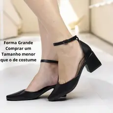 Sapato Scarpin Feminino Social Luxo Salto Baixo Grosso 5cm Elegante Preto,Caramelo,Offwhite,Nude
