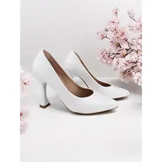 Sapato Feminino Bico Fino Scarpin Com Salto Taça 9,5 cm Verniz Bellamore