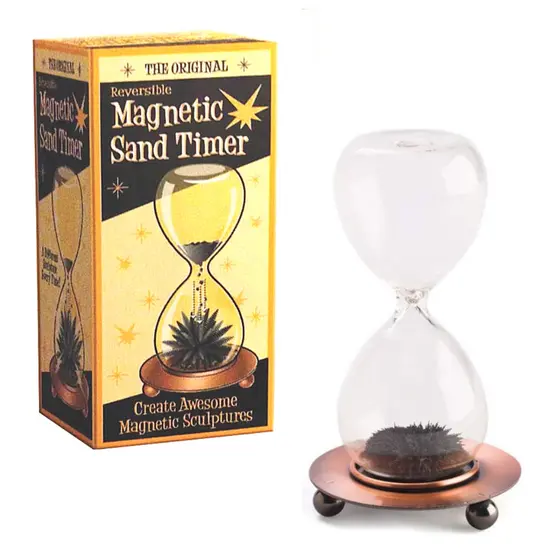 Ampulheta Magnética de Vidro Decoração Escritório