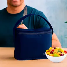 Bolsa Térmica Azul Marinho 2,5L Masculina – Compacta Para Marmita no Trabalho ou Dia a Dia