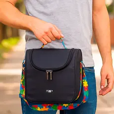 Mochila Térmica Quebra-Cabeça 4L Para Marmita ou Lanches Cordão Autistas, Escola e Passeios