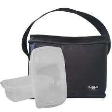 Bolsa Termica Pequena Lancheira Para Marmita Com 2 Potes
