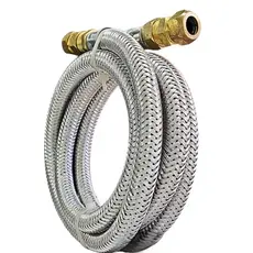 mangueira malha aço gás cozinha fogão forno cooktop terminais reforçados 1 metro