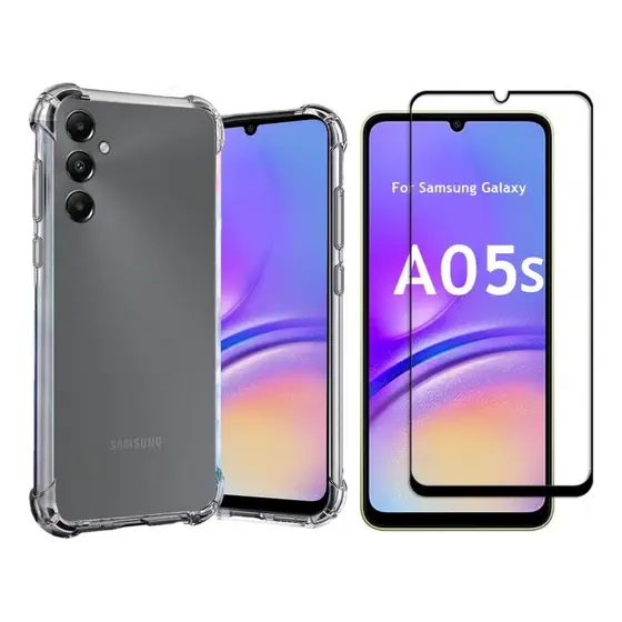Capa Case Capinha Anti Impacto Compatível Com Galaxy A05s + Película 3D Vidro Temperado