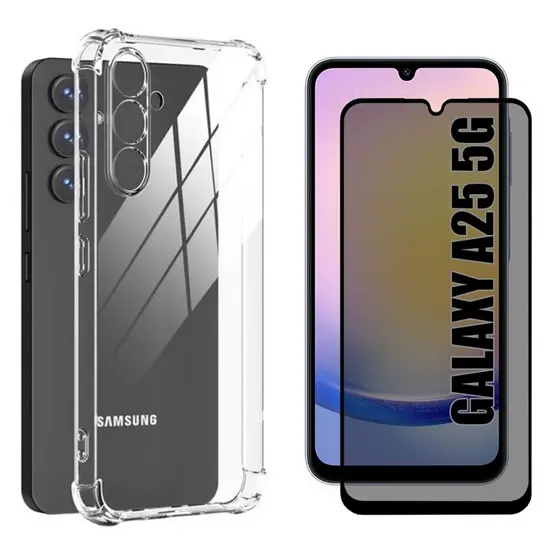 Capa Case Capinha Ant Impacto Para Galaxy A25 + Película 3D Privacidade