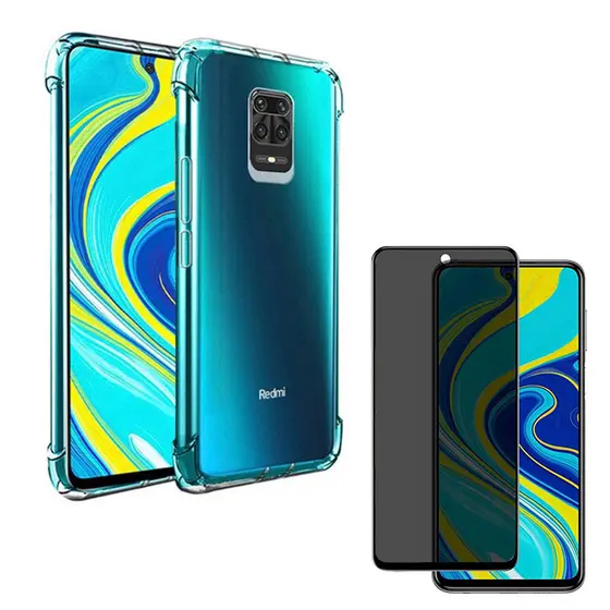 Capa Case Capinha Anti Impacto Compatível Com Redmi Note 9s Redmi Note 9 Pro+ Película 3D Privacidade
