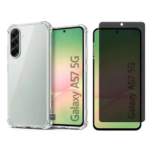 Capa Case Capinha Anti Impacto Compatível Com Galaxy A57 + Película 3D Privacidade