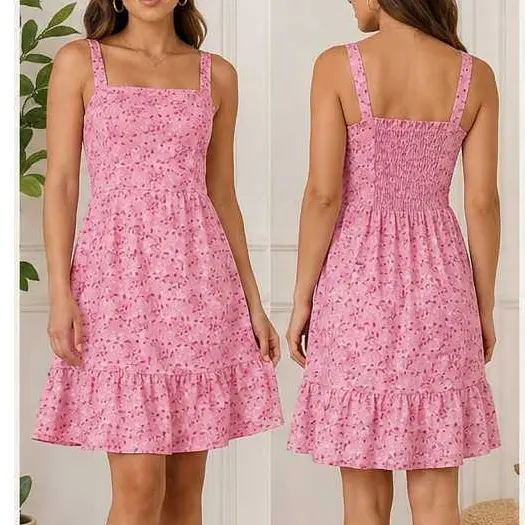 Vestido Midi Estampado Feminino Casual com Babado – Elastex M, G, GG | Envio Imediato