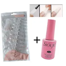 KIT Unha de Gel macio Soft Gel 120 UN + Cola Gel Sioux 12ml Base coat