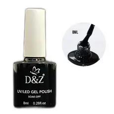Esmalte D&Z Preto 8 ml Em Gel Led Uv Dz Unhas seca na cabine