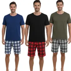 Pijama Masculino Curto com Bermuda Xadrez – Estilo, Conforto e Escolha de Cor/ Pijama Masculino Longo Xadrez Básico Luxo